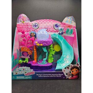 Gabbys Dollhouse The Movie MerCats Colorful Kitty Aquarium Playset Paw Bump Magi